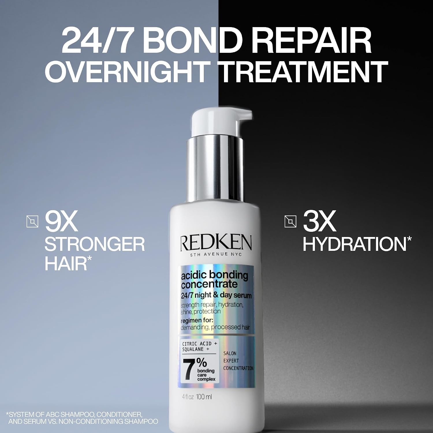 image:imageRedken Acidic Bonding Concentrate 247 Night amp Day Serum For Damaged Hair338 Fl Oz Pack of 1