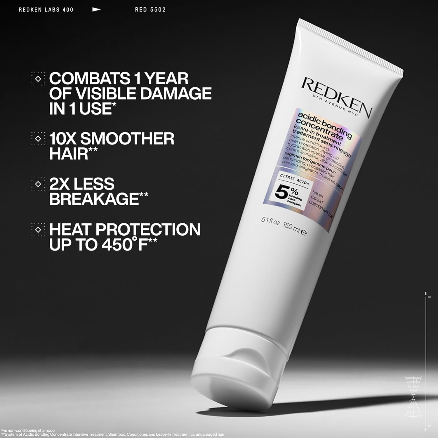 image:imageRedken Acidic Bonding Concentrate Leave In Conditioner Hair Repair Treatment For Weak amp Damaged Hair Bond Building amp Strengthening Smooths amp Provides Heat Protection
