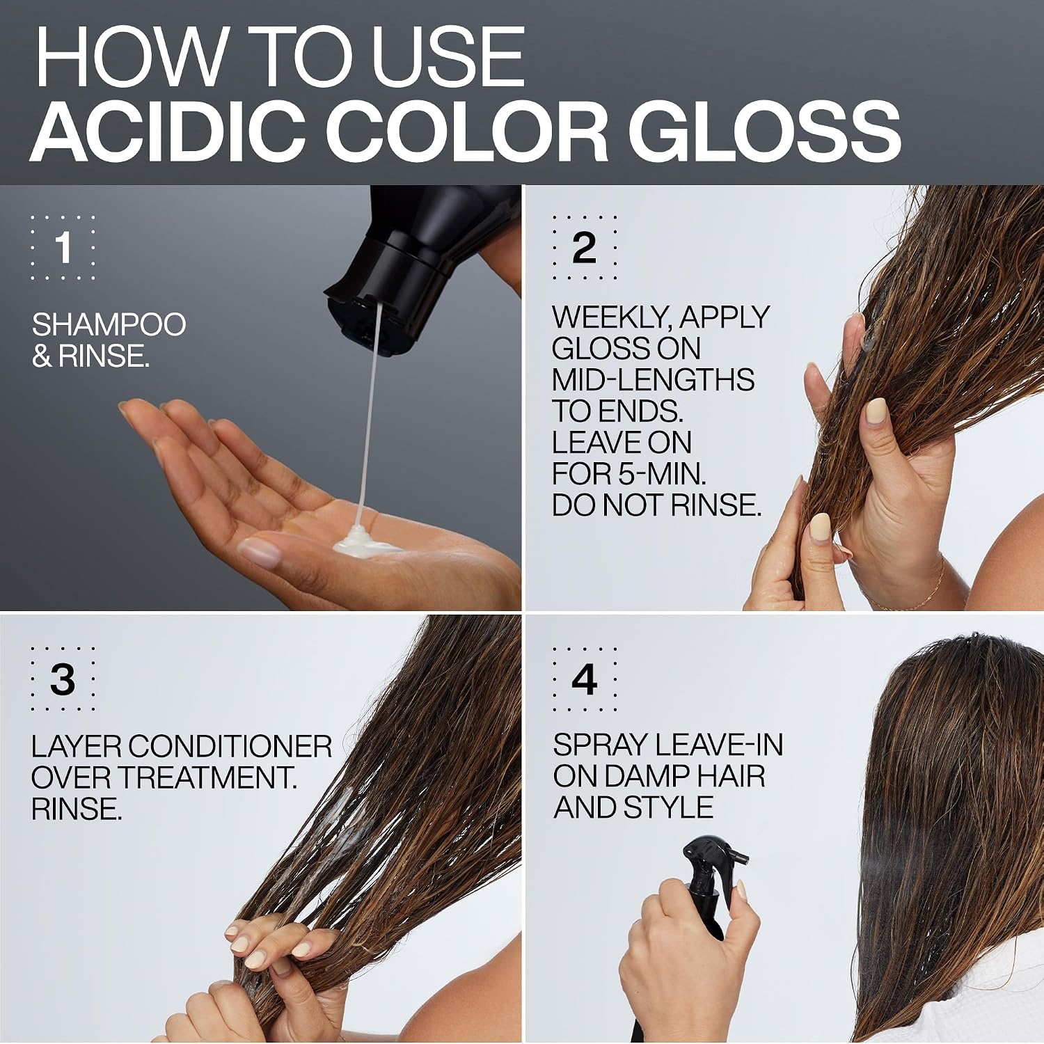 image:imageRedken Acidic Color Gloss Shampoo Treatment Conditioner amp Leave In Set