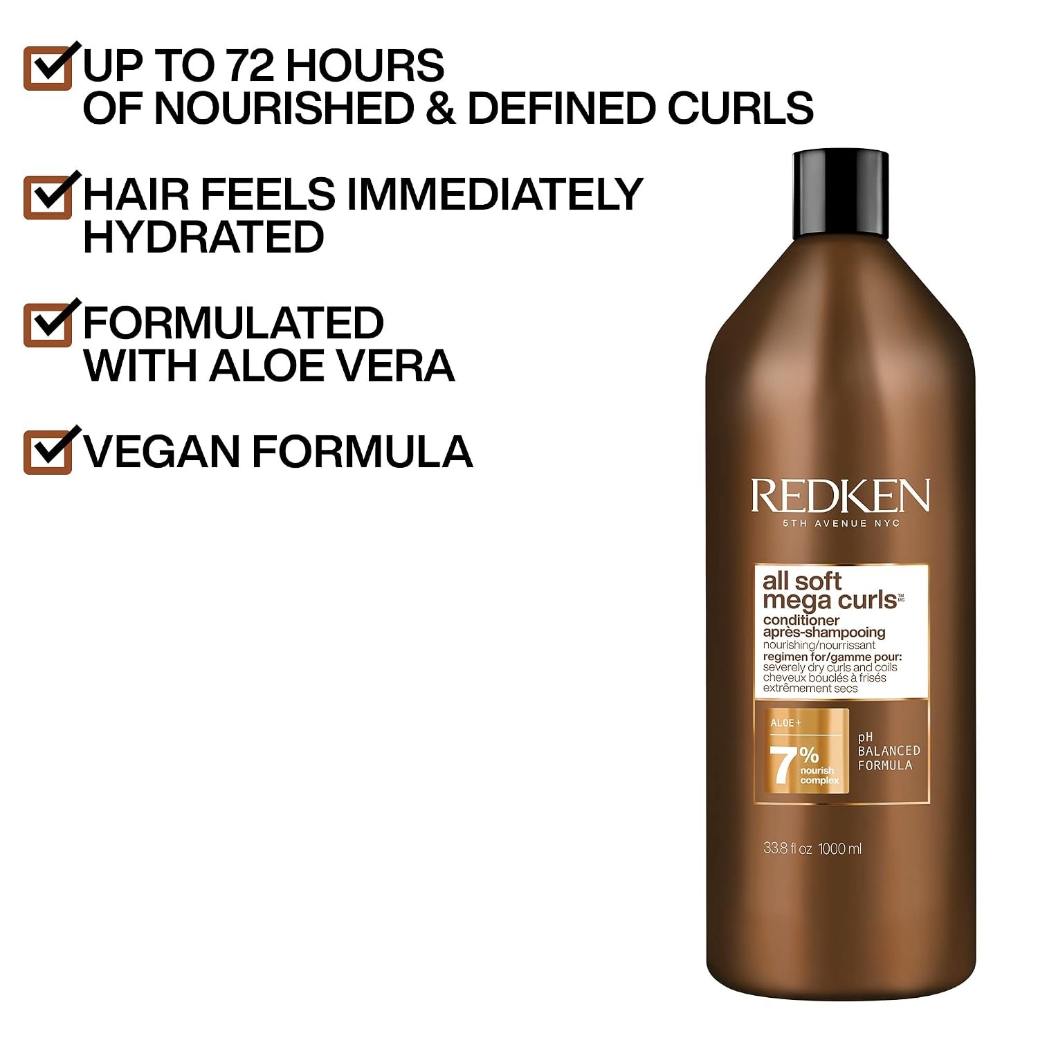 image:imageRedken All Soft Mega Curls Conditioner For Extremely Dry Curly amp Coily Hair Nourishes amp Softens Severely Dry Hair338 Fl Oz Pack of 2