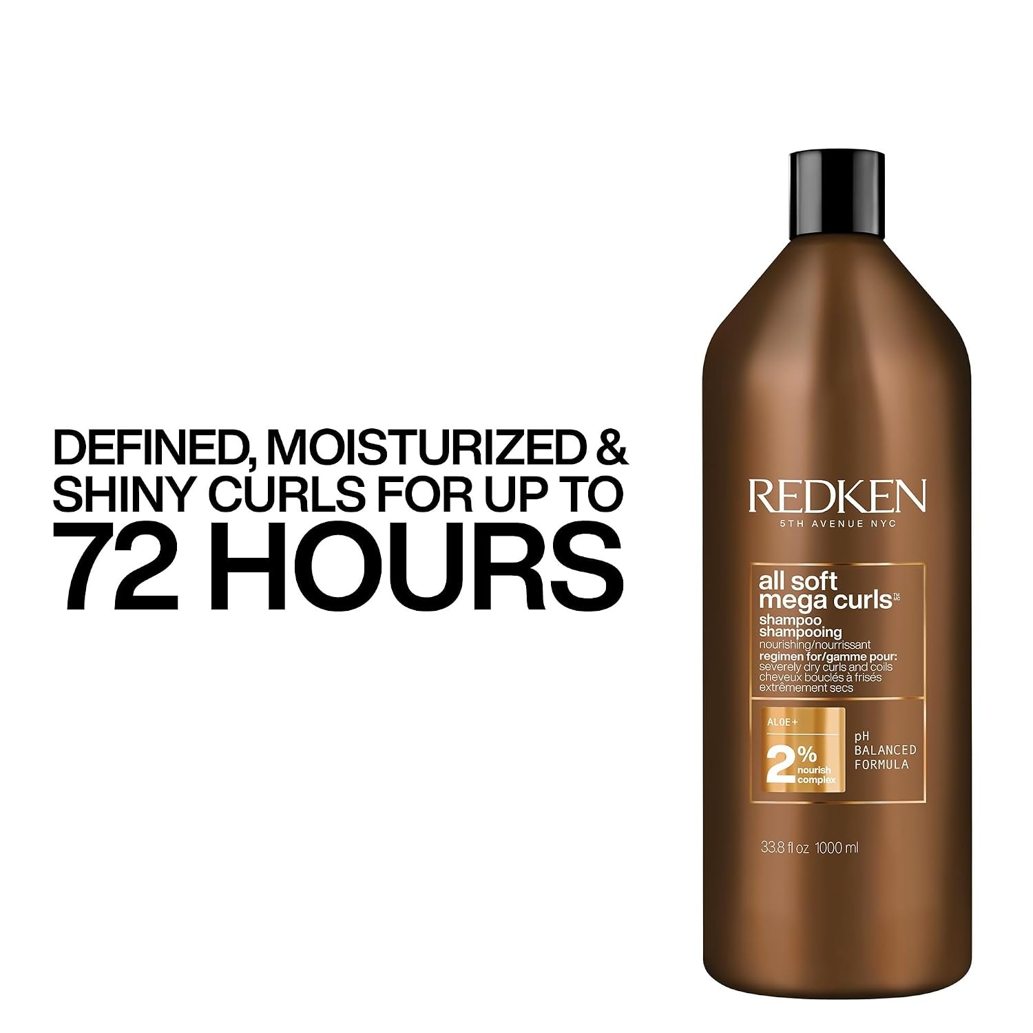 image:imageRedken All Soft Mega Curls Shampoo For Extremely Dry Curly amp Coily Hair Nourishes amp Softens Severely Dry Hair Sulfate Free338 Fl Oz Pack of 1