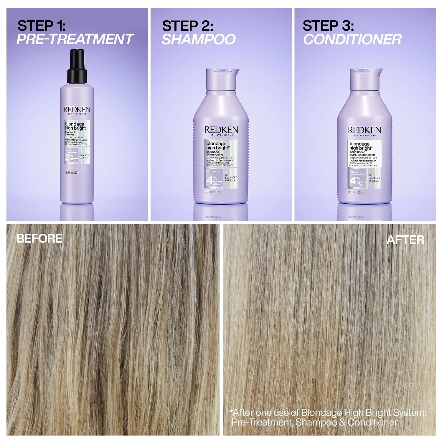 image:imageRedken Blondage High Bright PreTreatment For Blondes and Highlights Brightens Blonde Hair Instantly Infused With Vitamin C101 Fl Oz Pack of 1