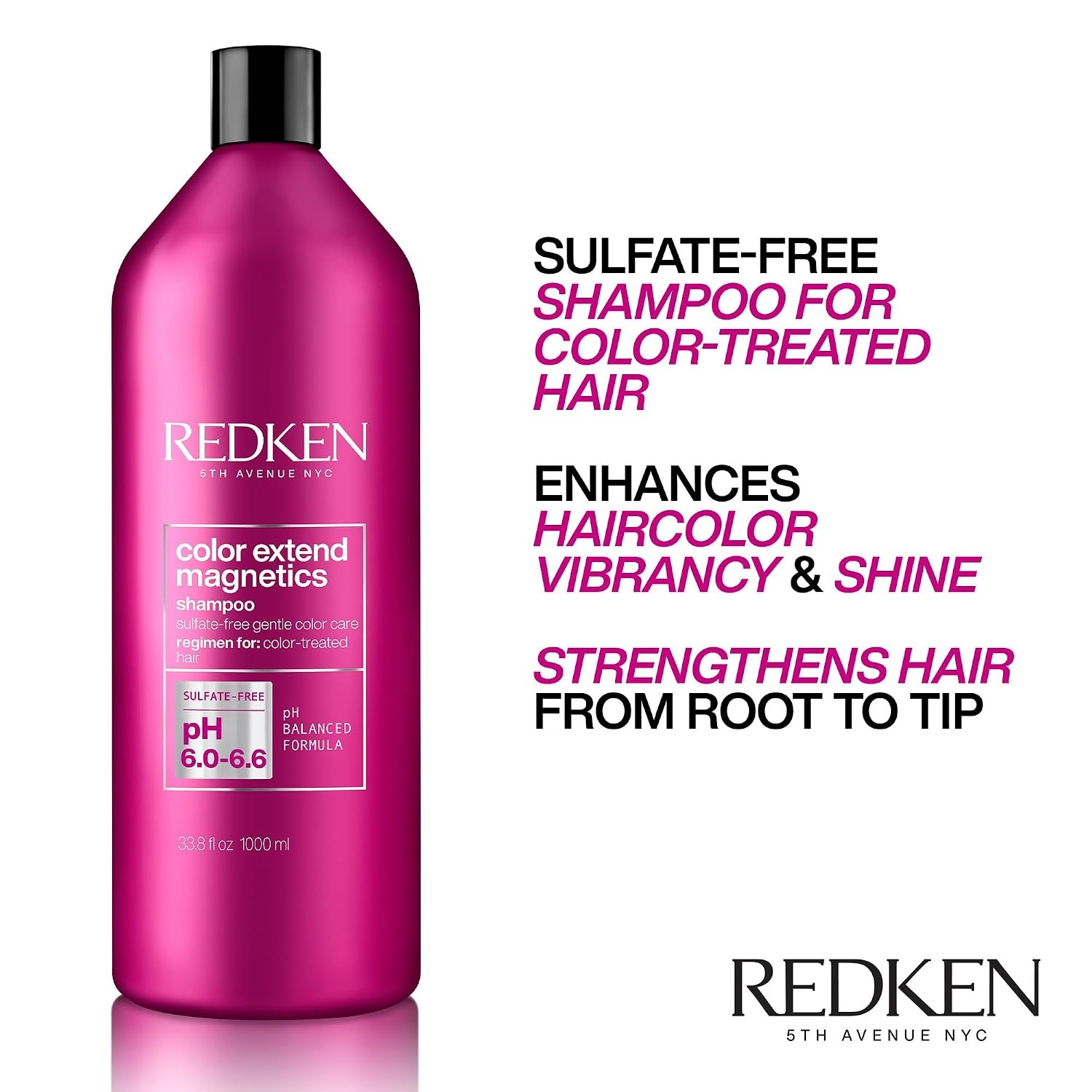 image:imageRedken Color Extend Magnetics Shampoo For ColorTreated 101 Fl Oz338 Fl Oz Pack of 1