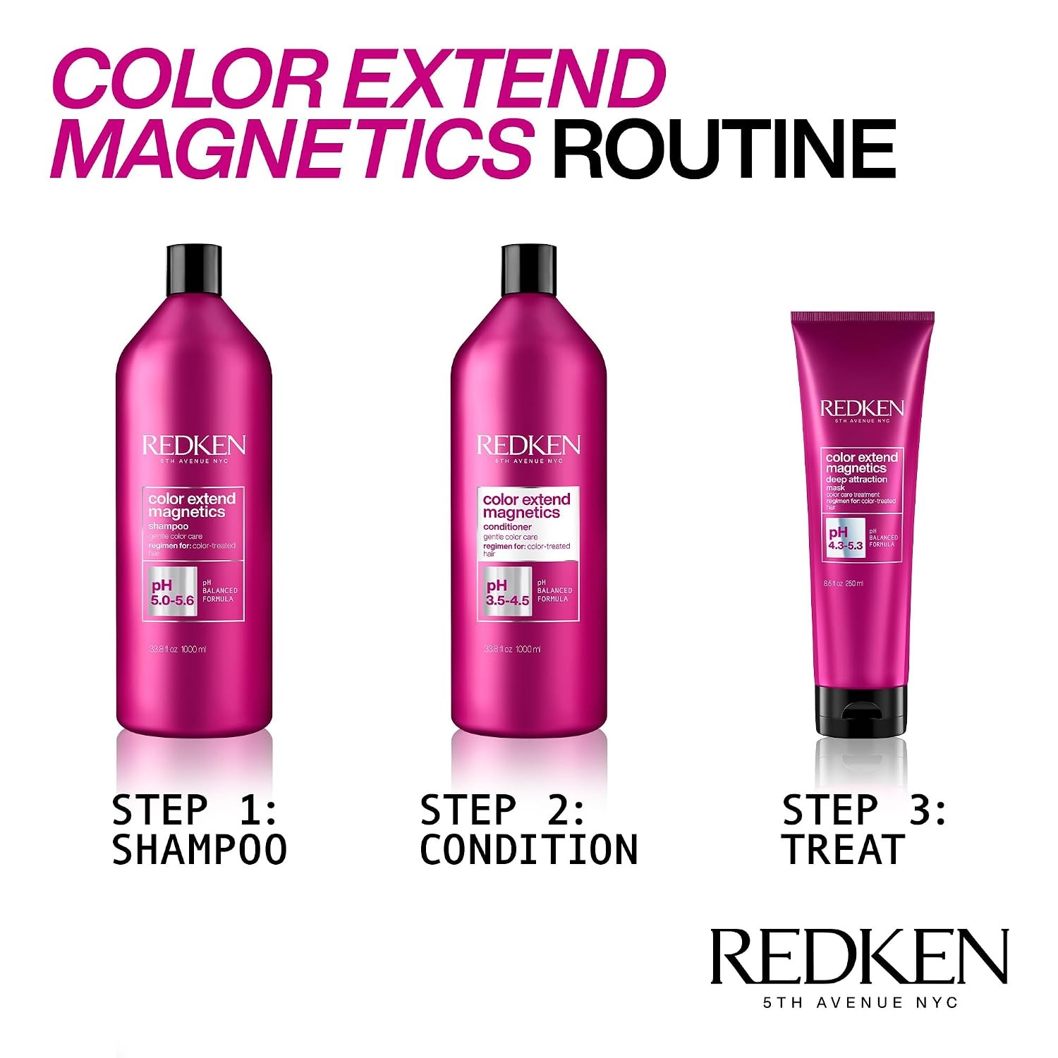 image:imageRedken Color Extend Magnetics Shampoo For ColorTreated 101 Fl Oz338 Fl Oz Pack of 1