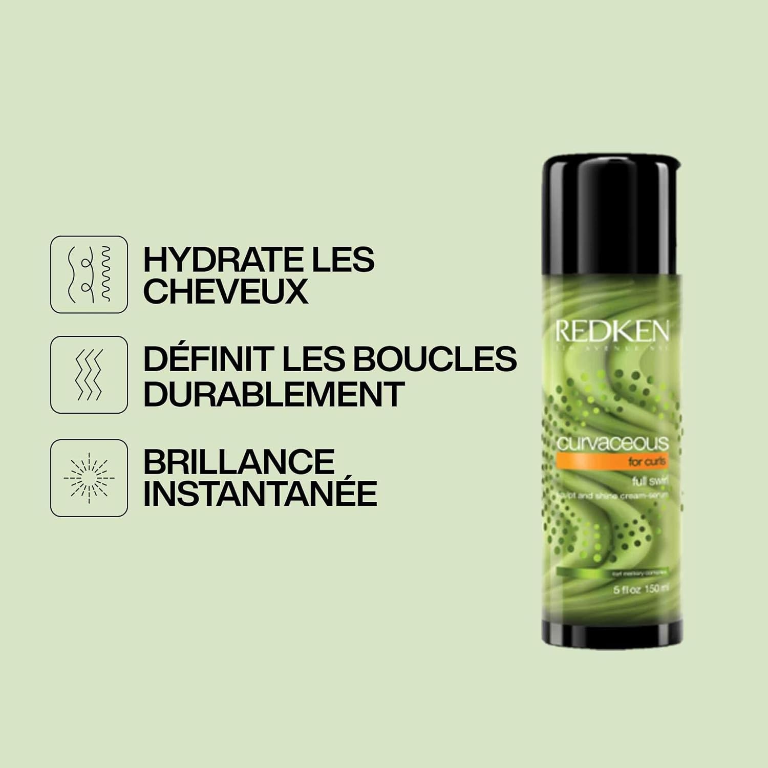 image:imageRedken Curvaceous Full Swirl CreamSerum for Curly Hair Seals In Moisture While Locking Out Humidity Multicolor 5 Fl Oz