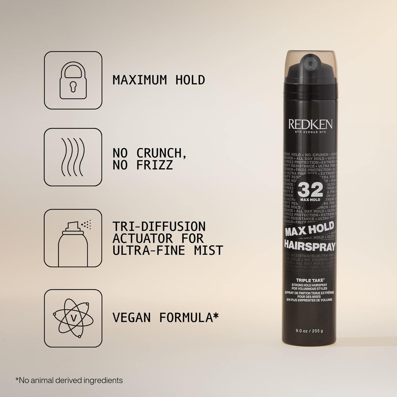 image:imageRedken Extreme Max Hold Hairspray 32 For All Hair Types9 Ounce Pack of 1