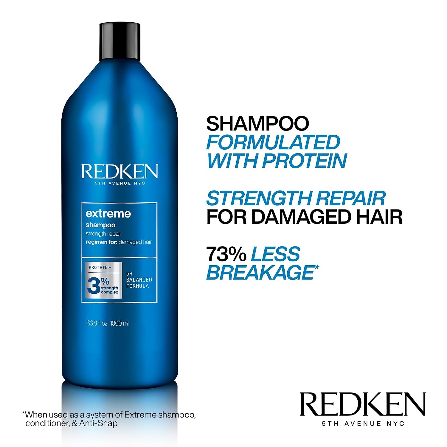 image:imageRedken Extreme Shampoo For Damaged Hair 101 Fl Oz338 Fl Oz Pack of 2