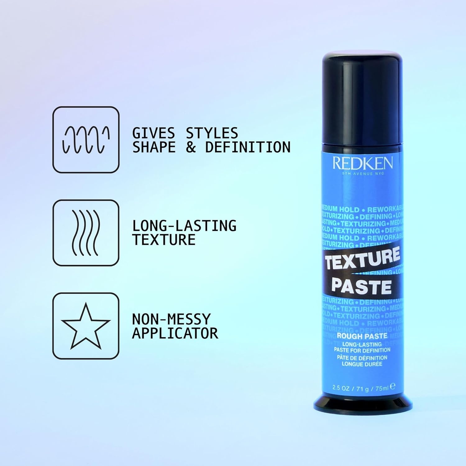 image:imageRedken LongLasting Styling Paste Flexible Control Medium Hold 34 Oz34 Ounce Pack of 1