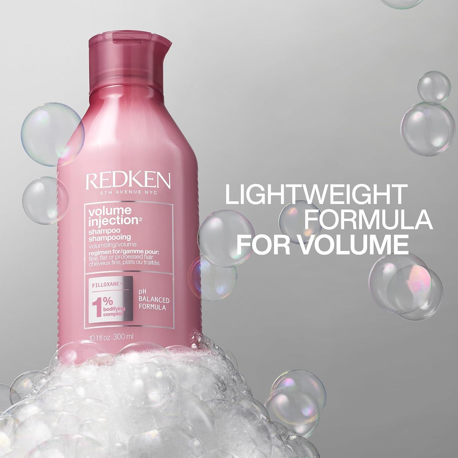image:imageRedken Volume Injection Shampoo For Fine Hair Adds Lift amp Body Volumizing amp Detangling Without Weighing Down Paraben Free101 Fl Oz Pack of 1