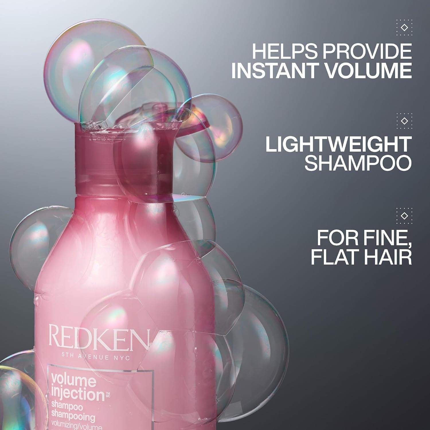 image:imageRedken Volume Injection Shampoo For Fine Hair Adds Lift amp Body Volumizing amp Detangling Without Weighing Down Paraben Free101 Fl Oz Pack of 1