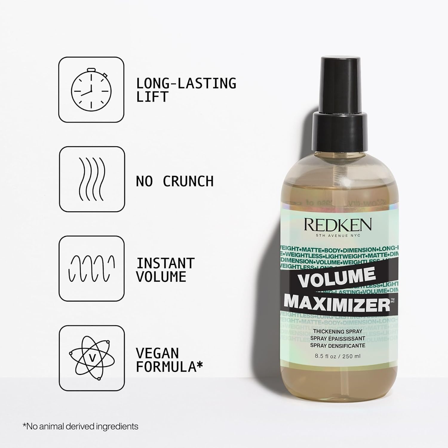 image:imageRedken Volume Maximizer Thickening Spray Weightless Volumizing Spray For All Hair Types Adds Flexible Volume and Body For ThickerLooking Hair