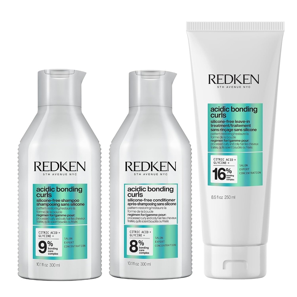 image:imageRedken Acidic Bonding Curls Shampoo Conditioner amp LeaveIn Treatment Set