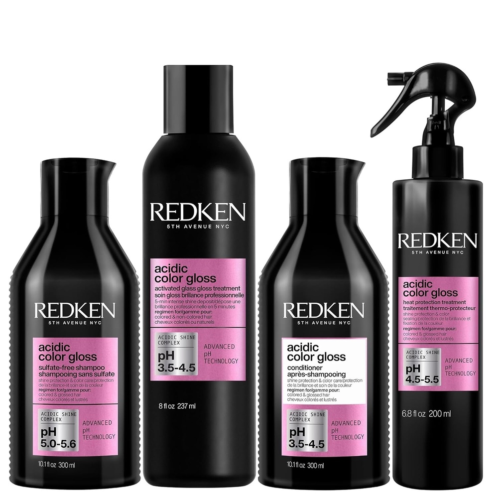 image:imageRedken Acidic Color Gloss Shampoo Treatment Conditioner amp Leave In Set