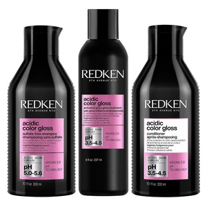 Redken Acidic Color Gloss Shampoo, Conditioner & Glossing Treatment Set