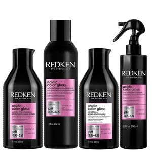 Redken Acidic Color Gloss Shampoo, Treatment, Conditioner & Leave In Set