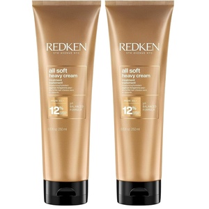 Redken All Soft Heavy Cream Mask Treatment- Moisturizing Deep Conditioner Treatment For Dry Hair, Softens and Smooths Hair, With Argan Oil(8.5 Fl Oz (Pack of 2))