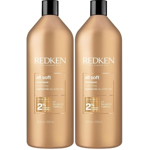 Redken All Soft Shampoo – For Dry, Brittle Hair(33.8 Fl Oz (Pack of 2))