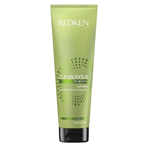 Redken Curvaceous Curl Refiner Cream | For Curly Hair | Curl Defining Primer That Helps Control Frizz | With Moringa Oil | 8.5 Fl Oz