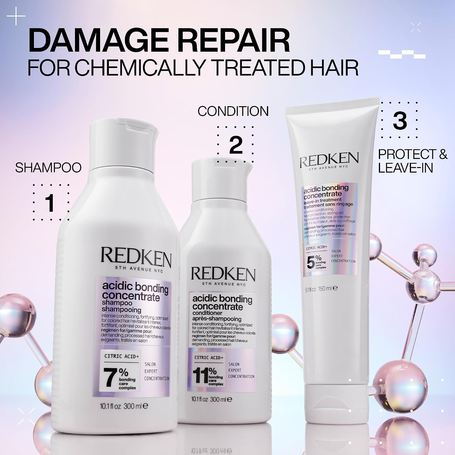 image:imageRedken Acidic Bonding Concentrate Shampoo amp Conditioner Set Hair Repair338 Fl Oz Pack of 2