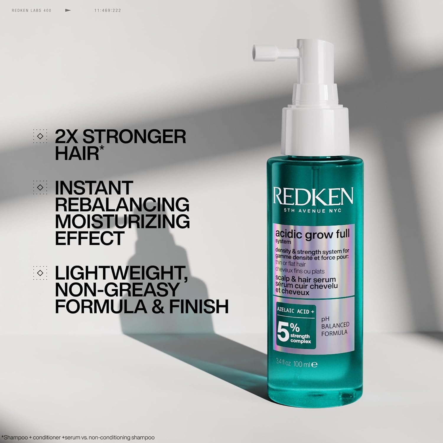 image:imageRedken Acidic Grow Full Scalp amp Hair Serum For ThickerLooking Hair338 Fl Oz Pack of 1