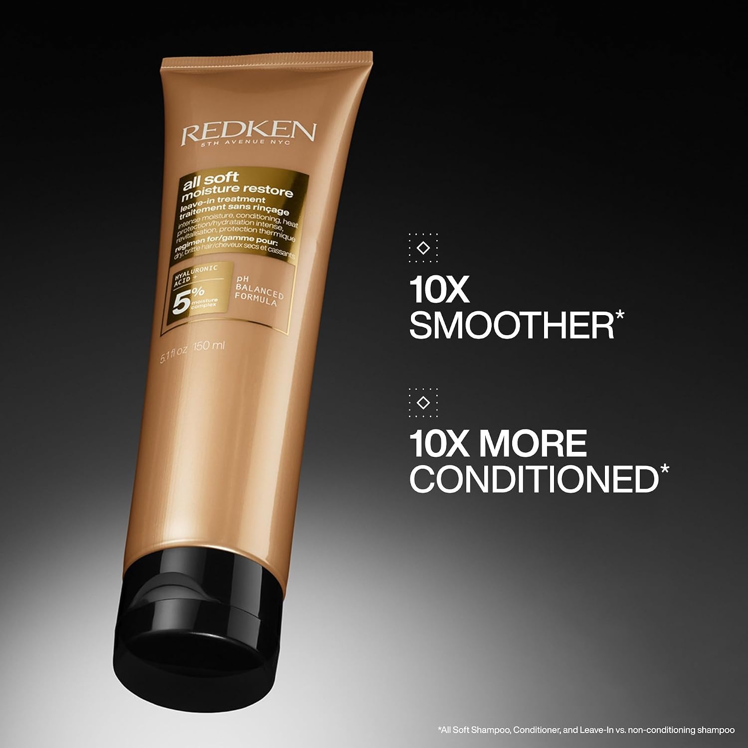 image:imageRedken All Soft Moisture Restore LeaveIn For Dry Hair 51 Fl Oz1 Fl Oz Pack of 1
