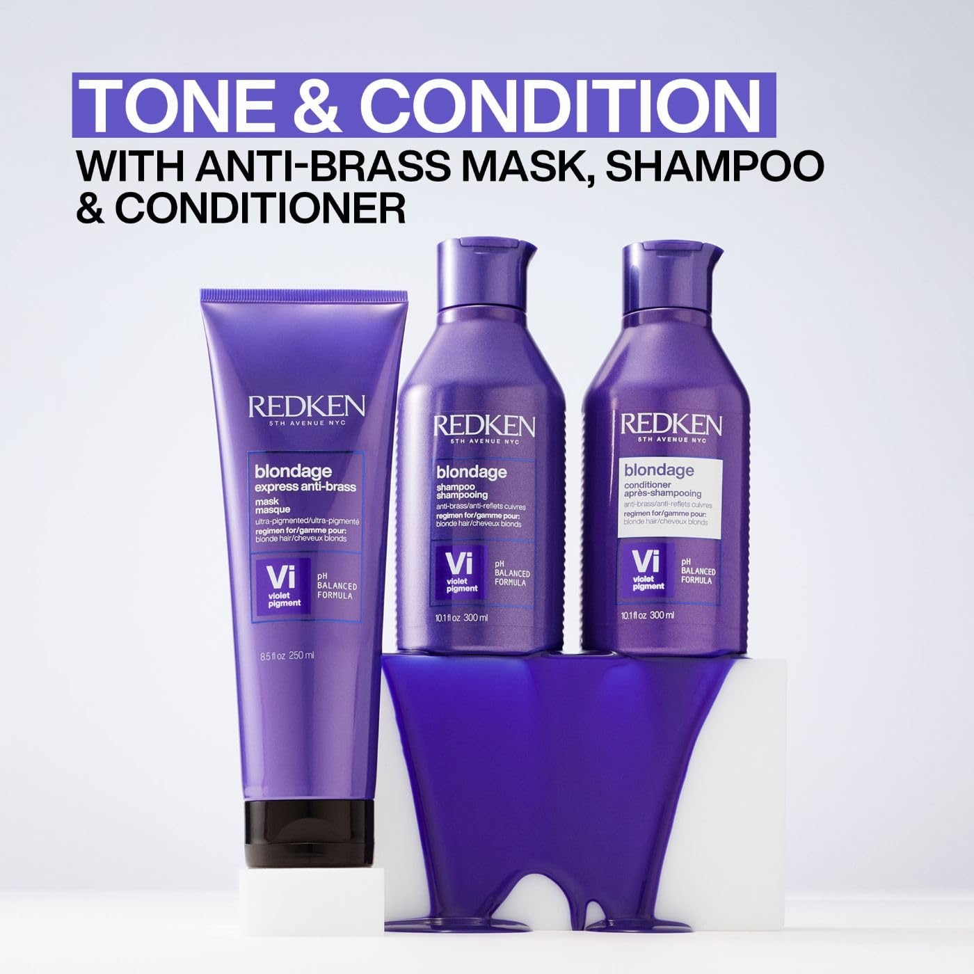 image:imageRedken Blondage Purple Set For Blonde amp Highlighted Hair 101 Fl Oz101 Fl Oz Pack of 2