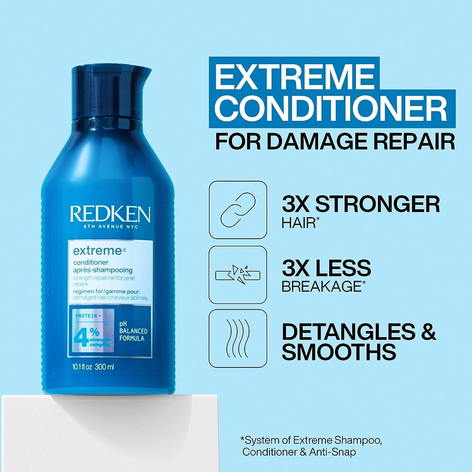 image:imageRedken Extreme Conditioner For Damaged Hair Strengthen amp Protect Damaged Hair Infused With Proteins101 Fl Oz Pack of 1