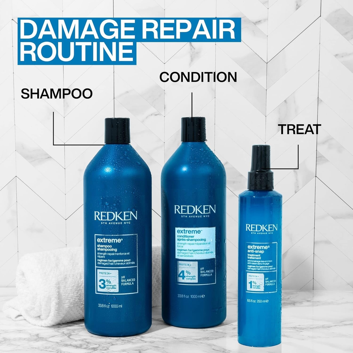 image:imageRedken Extreme Conditioner For Damaged Hair Strengthen amp Protect Damaged Hair Infused With Proteins338 Fl Oz Pack of 1