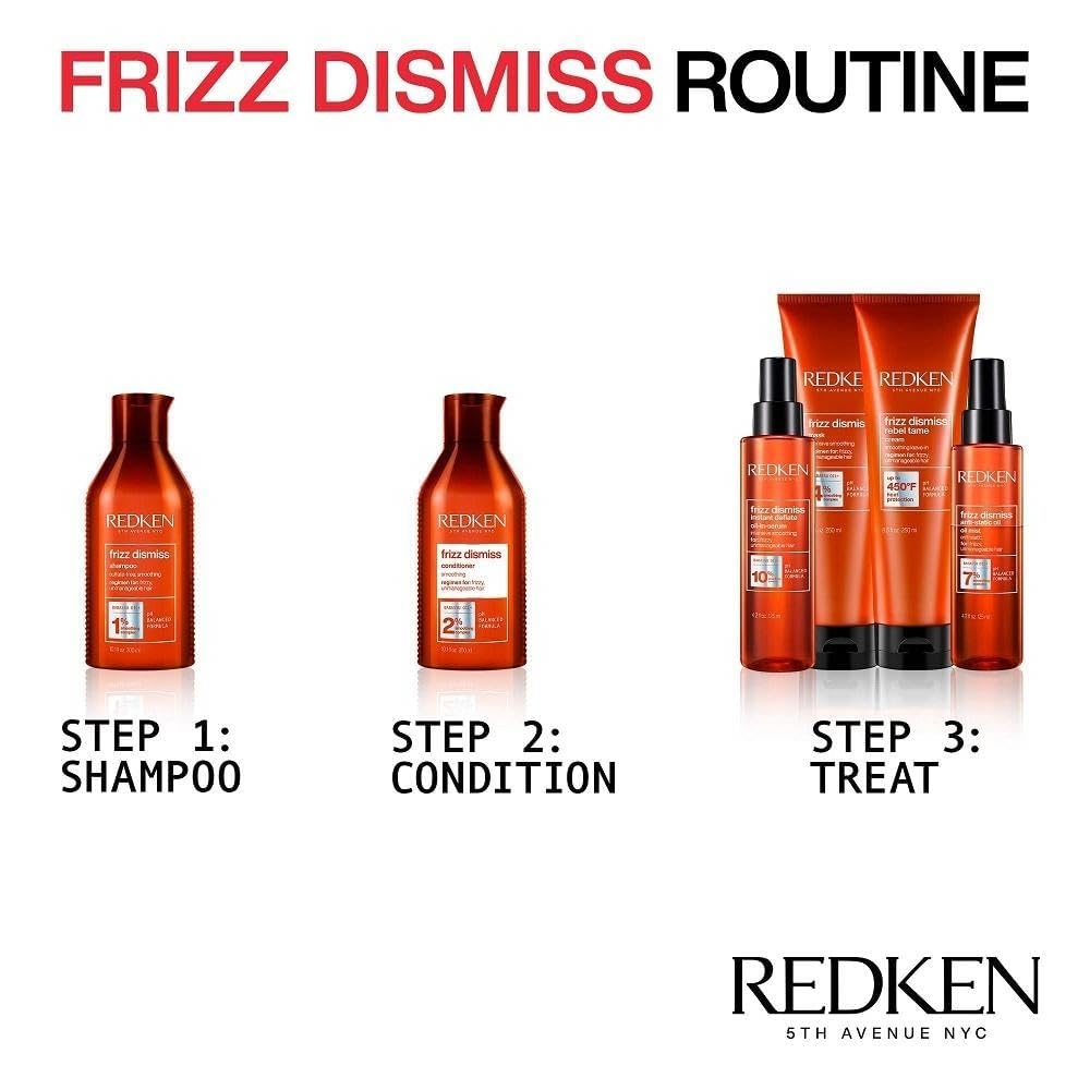 image:imageRedken Frizz Dismiss Instant Deflate SulfateFree OilInSerum For Frizzy Hair Enhances Smoothness and Shine With Babassu Oil42 Fl Oz Pack of 1