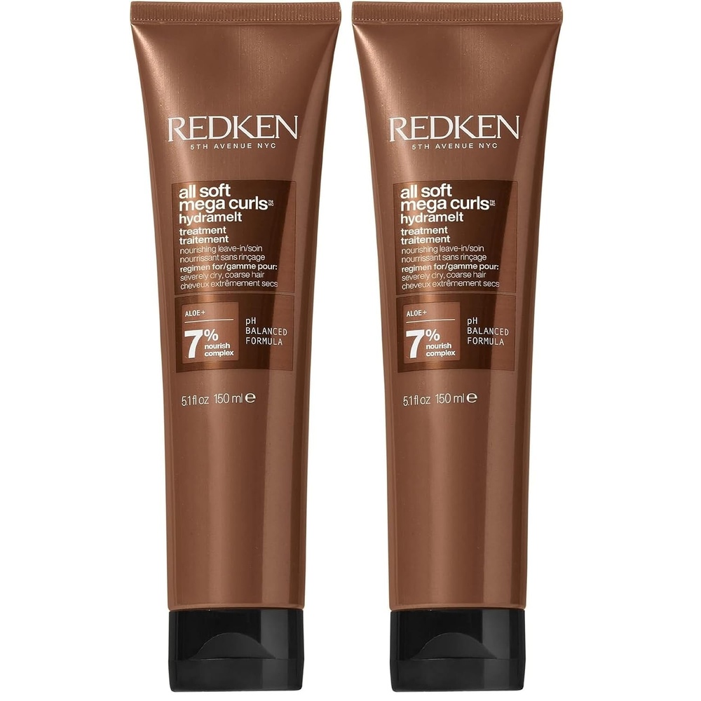 image:imageRedken All Soft Mega Curls Hydramelt LeaveIn Treatment For Extremely Dry Curly amp Coily Hair  Moisturizing Hair Lotion Enhances Shine51 Fl Oz Pack of 2
