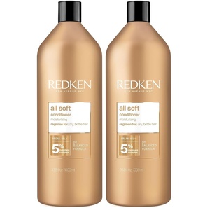 Redken All Soft Conditioner – For Dry, Brittle Hair(33.8 Fl Oz (Pack of 2))